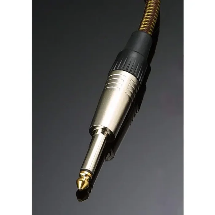 1/4″ Metal Phone Plug w/GOLD tip, mono, straight