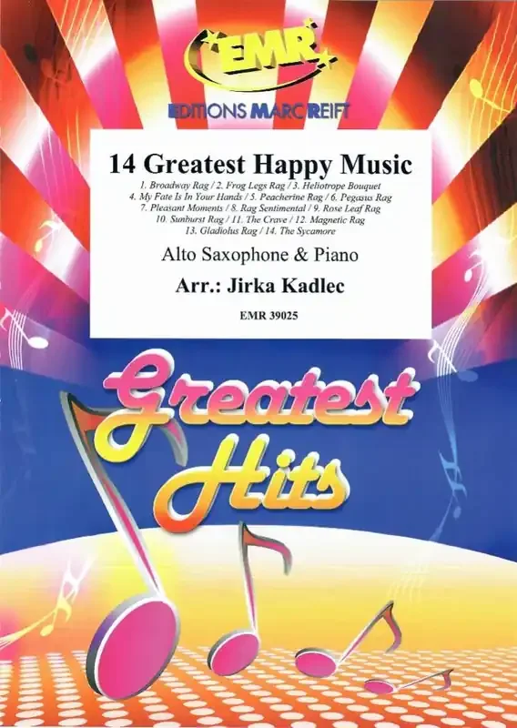 14 Greatest Happy Music (Arr. Jirka Kadlec) Altsaxophon mit Begleitung