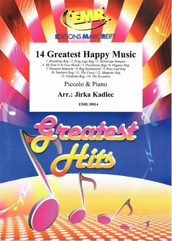 14 Greatest Happy Music (Arr. Jirka Kadlec) Piccoloflöte