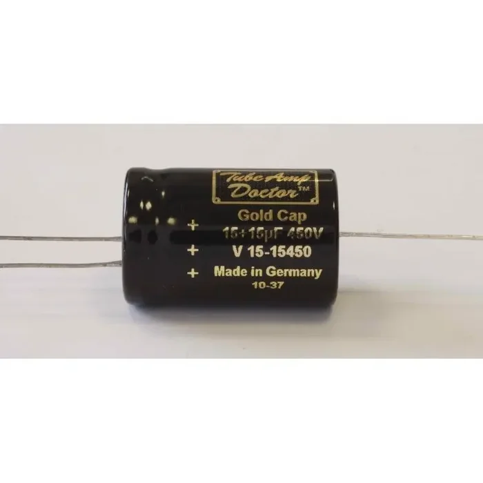 15+15uF @ 450V Elco, axial 25x40mm