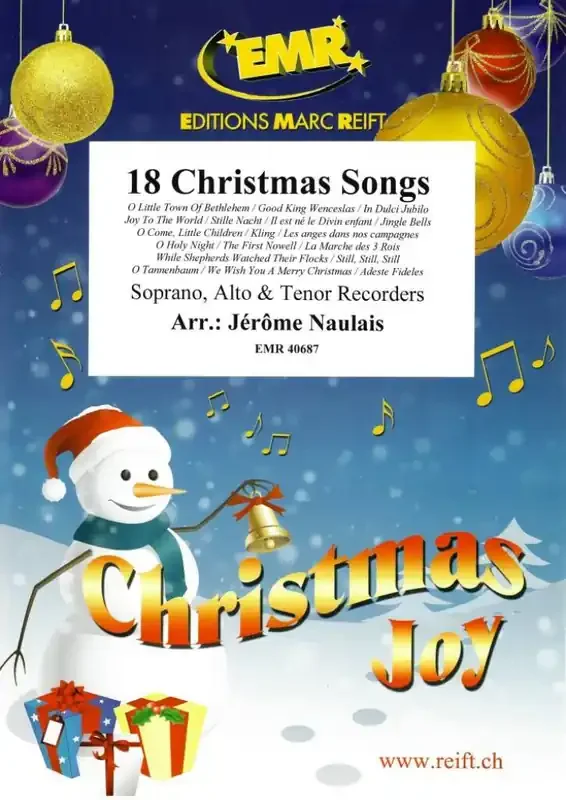 18 Christmas Songs (Arr. Jérôme Naulais) Blockflöte Ensemble