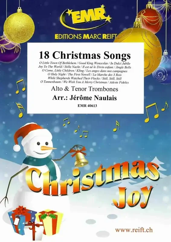 18 Christmas Songs (Arr. Jérôme Naulais) Posaune Duett