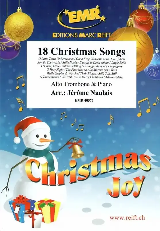 18 Christmas Songs (Arr. Jérôme Naulais) Posaune mit Begleitung