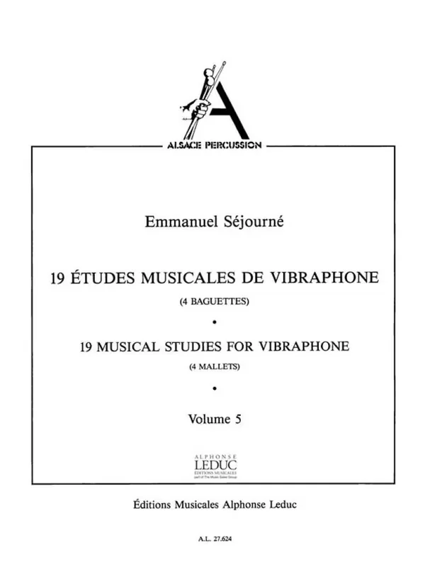19 études musicales de vibraphone – Volume 5