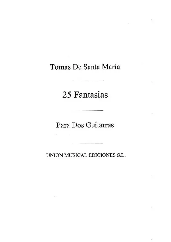 25 Fantasias For 2 Guitars Gitarre Solo