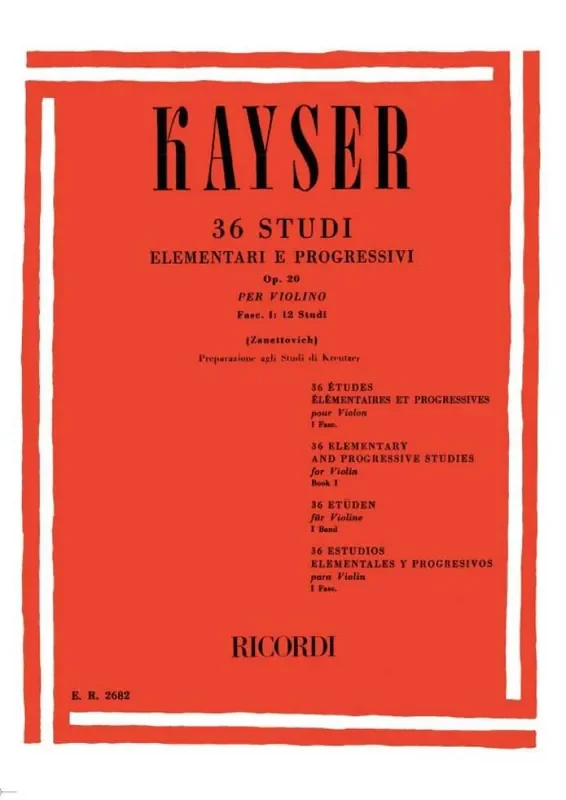 36 Studi Elementari E Progressivi Op. 20