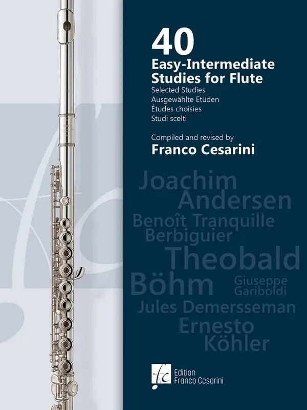 40 Easy-Intermediate Studies for Flute Flöte Solo