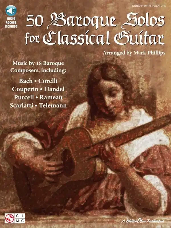 50 Baroque Solos For Classical Guitar (Arr. Mark Phillips) Gitarre Solo