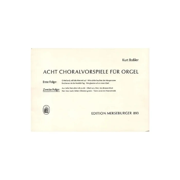 8 Choralvorspiele Band 2 (Nr.5-8)