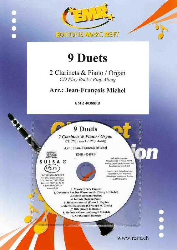 9 Duets (Arr. Jean-François Michel) Klarinette Duett
