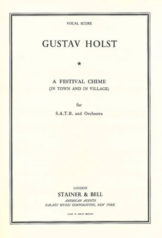 A Festival Chime In Town and In Village Gemischter Chor mit Klavier/Orgel