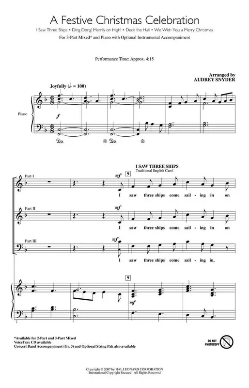 A Festive Christmas Celebration (Arr. Audrey Snyder) Gemischter Chor mit Begleitung