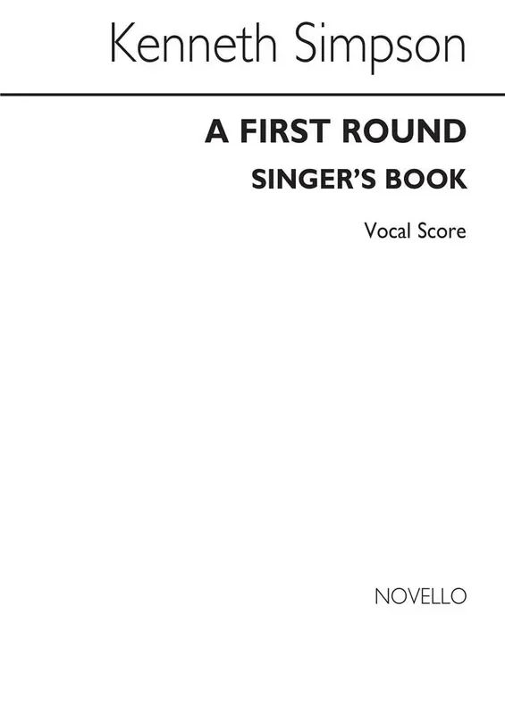 A First Round Book Singer‘s Book Gesang Solo