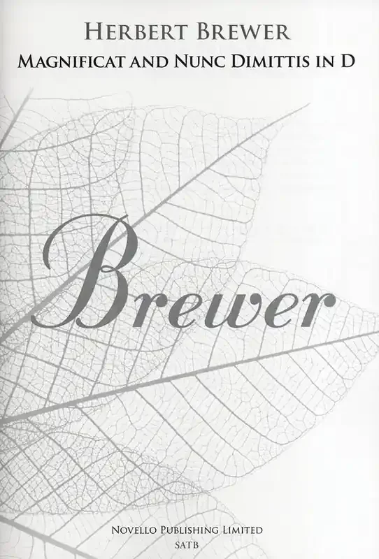 A. Herbert Brewer Magnificat And Nunc Dimittis In D (New Engraving) Gemischter Chor mit Klavier/Orgel