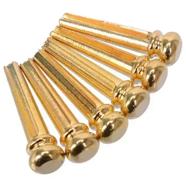 Acoustic Bridge Pin Set Brass