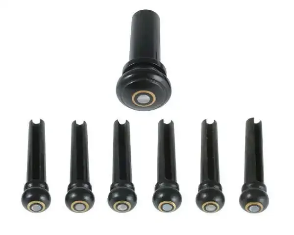 Acoustic Bridge Pins Ebony Pariser Auge