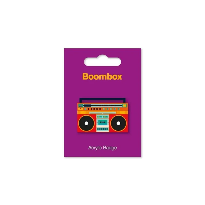 Acrylic Badge – Boombox