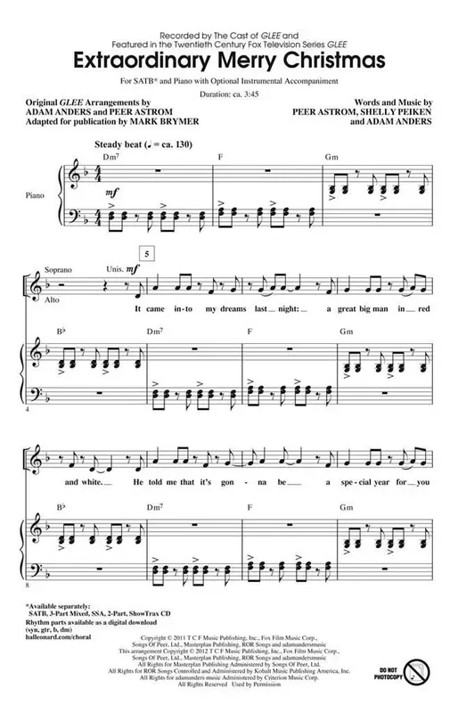 Adam Anders Extraordinary Merry Christmas (Arr. Mark Brymer) Gemischter Chor mit Begleitung