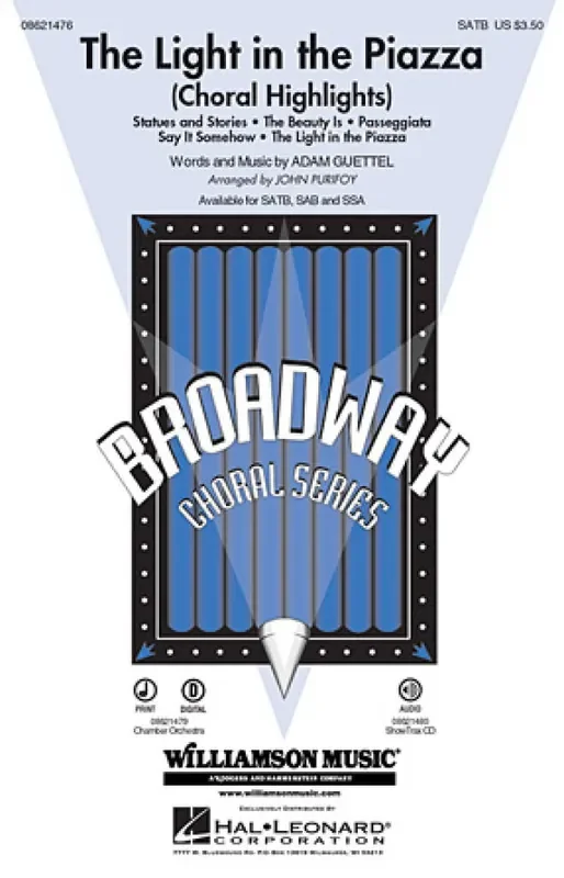 Adam Guettel The Light in the Piazza (Arr. John Purifoy) Gemischter Chor mit Ensemble