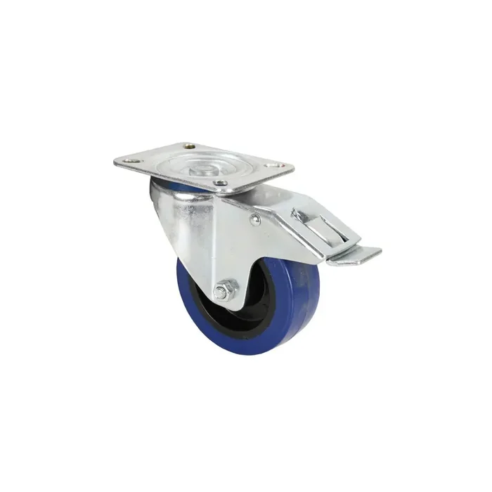 Adam Hall Lenkrolle, 100 mm, mit blauem Rad und Feststeller
