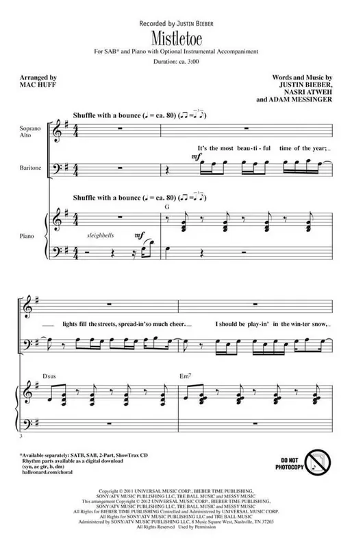 Adam Messinger Mistletoe (Arr. Mac Huff) Gemischter Chor mit Begleitung