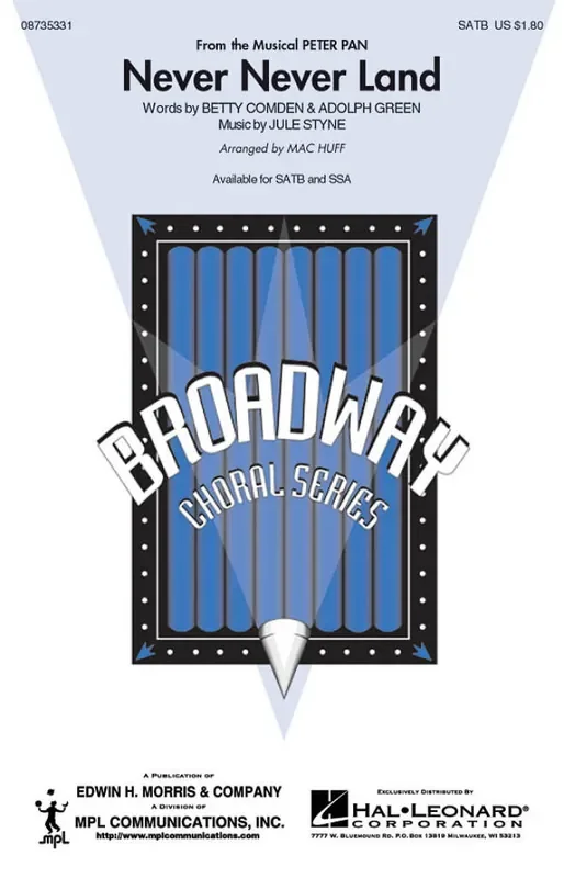 Adolph Green Never Never Land (Arr. Mac Huff) Gemischter Chor mit Begleitung