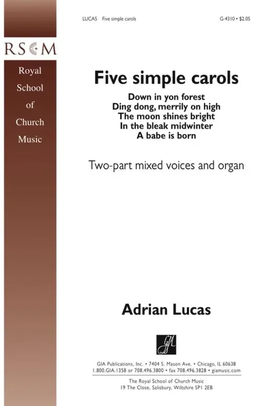 Adrian Lucas Five Simple Carols Gemischter Chor mit Begleitung