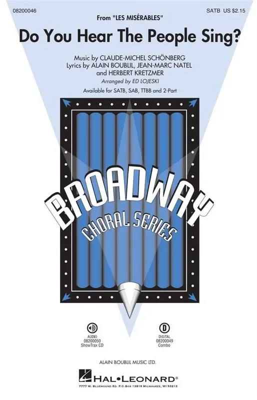 Alain Boublil Do You Hear The People Sing? (Arr. Ed Lojeski) Gemischter Chor mit Klavier/Orgel