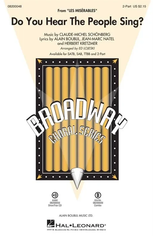 Alain Boublil Do You Hear The People Sing (Les Miserables) (Arr. Ed Lojeski) Frauenchor mit Klavier/Orgel