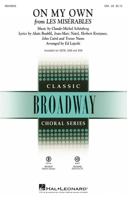 Alain Boublil On my own (Arr. Ed Lojeski) Frauenchor mit Begleitung