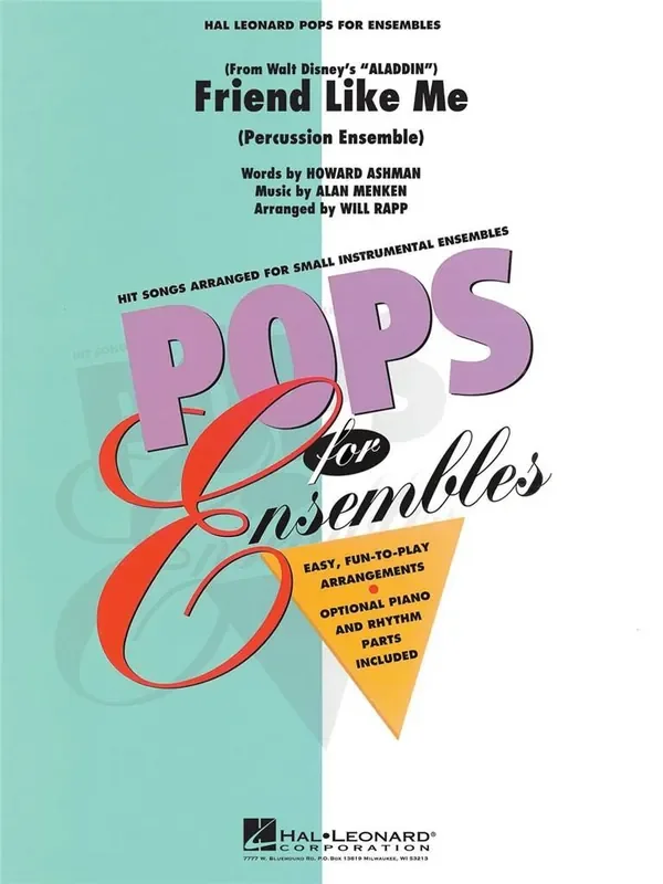 Alan Menken Friend Like Me (Arr. Will Rapp) Percussion Ensemble