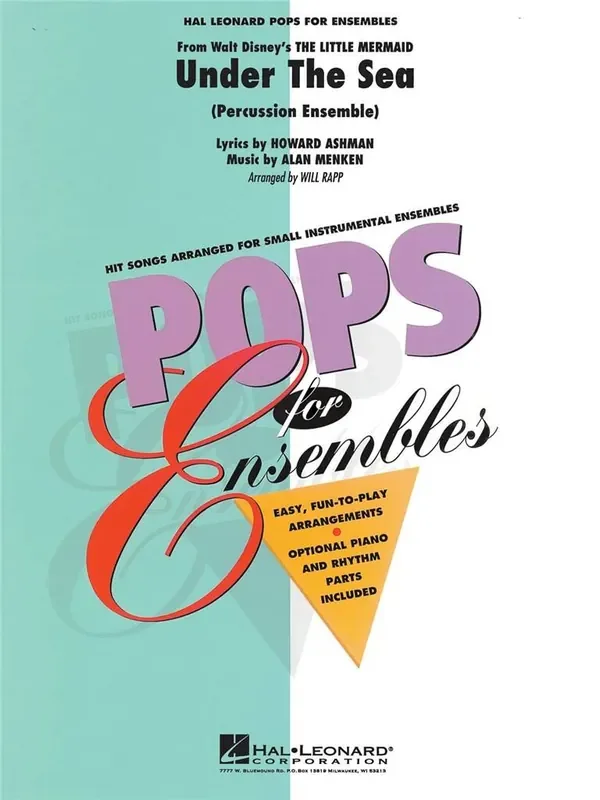 Alan Menken Under the Sea (Arr. Will Rapp) Percussion Ensemble