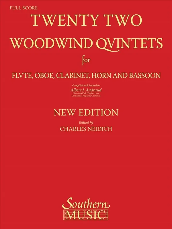 Albert Andraud 22 Woodwind Quintets – New Edition (Arr. Charles Neidich) Holzbläserensemble