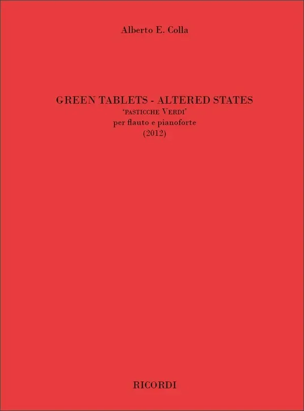 Alberto Colla Green Tablets – Altered States Flöte mit Begleitung