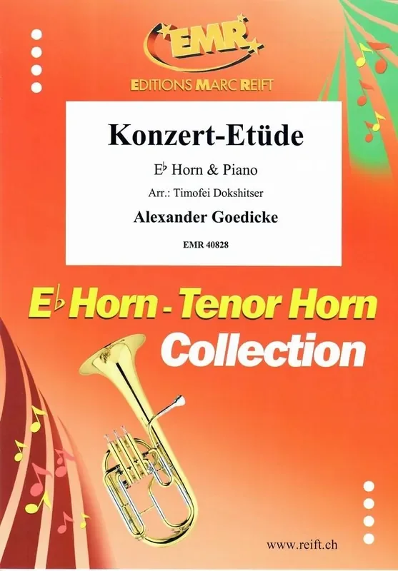 Alexander Goedicke Konzert-Etüde Horn in Es mit Begleitung