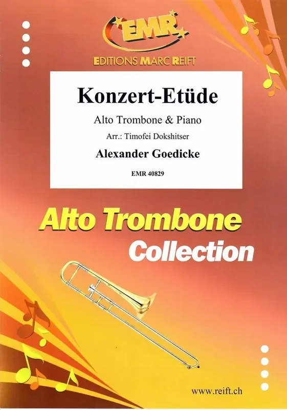 Alexander Goedicke Konzert-Etüde Posaune mit Begleitung