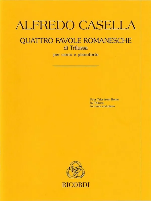 Alfredo Casella Quattro favole romanesche di Trilussa Gesang mit Klavier