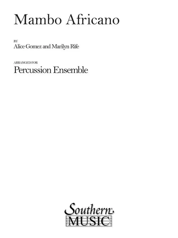 Alice Gomez Mambo Africano Percussion Ensemble