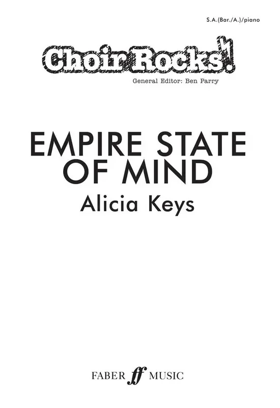Alicia Keys Empire State of Mind. Gemischter Chor mit Begleitung
