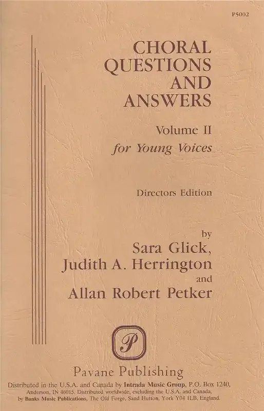 Allan Robert Petker Choral Questions & Answers II Young Voices