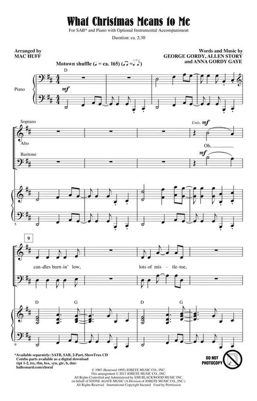 Allen Story What Christmas Means to Me (Arr. Mac Huff) Gemischter Chor mit Begleitung