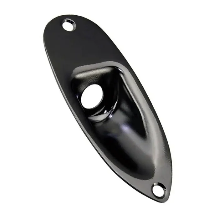 Allparts jackplate for Strat, with mounting screws, black