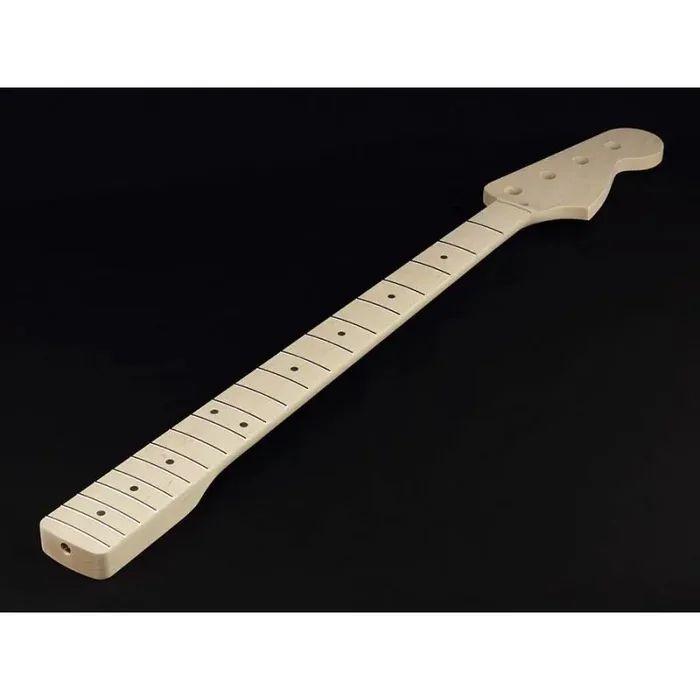 Allparts neck for Jazz Bass , maple fretboard, 10″ radius, 20 frets, sanded/unfinished