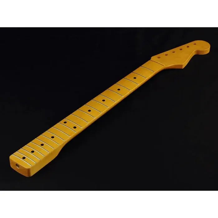 Allparts neck for Stratocaster , chunky, maple, 9,5″, 21 tall frets, vintage tinted nitrocellulose finish