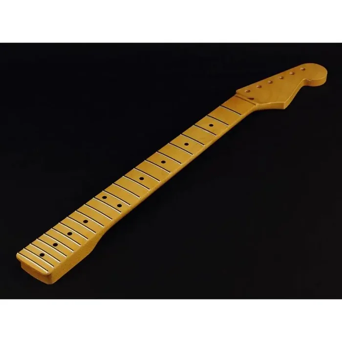Allparts neck for Stratocaster , maple fretboard, 12″ radius, 22 jumbo frets, vintage tinted finish