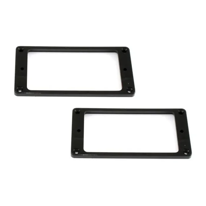 Allparts pickup rings, flat profile, humbucking, black, 2pcs