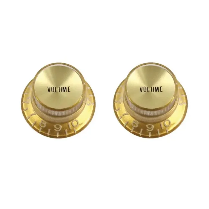 Allparts reflector knobs, volume, gold, 2pcs