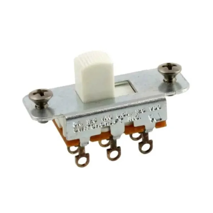 Allparts Switchcraft On-On slide switch, white