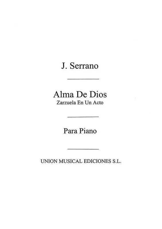 Alma De Dios No.5 For Piano Gemischter Chor mit Ensemble