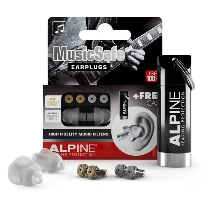 Alpine MusicSafe, high-fidelity hearing protection for musicians, transparent